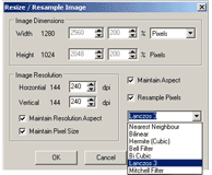photo editor resample images
